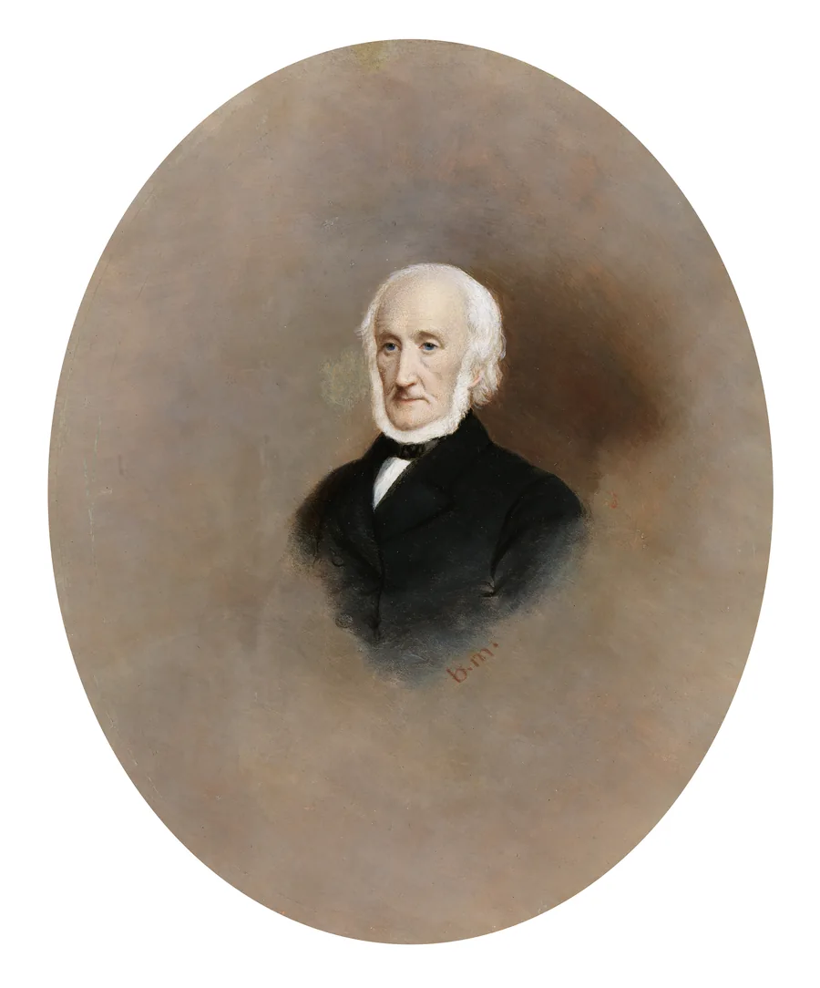 Portrait of antiquarian George Petrie, whose collection contained the Lucan vessels