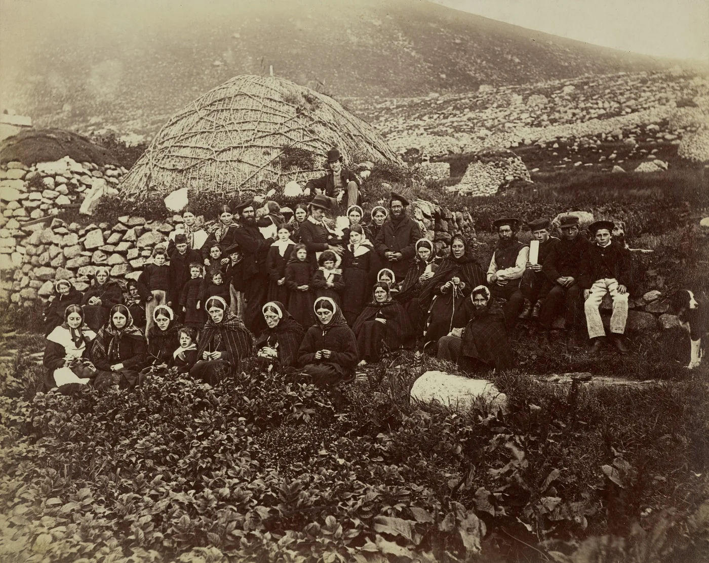 Historic photograph of St Kilda villagers
